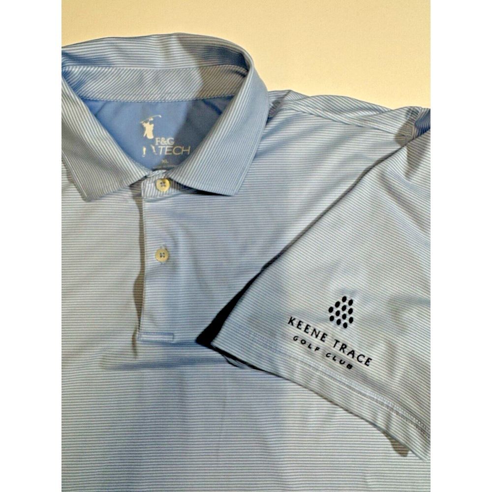 FG Tech American Flag Polo Shirt Golf Striped Made In‎ USA Men's Extra Large